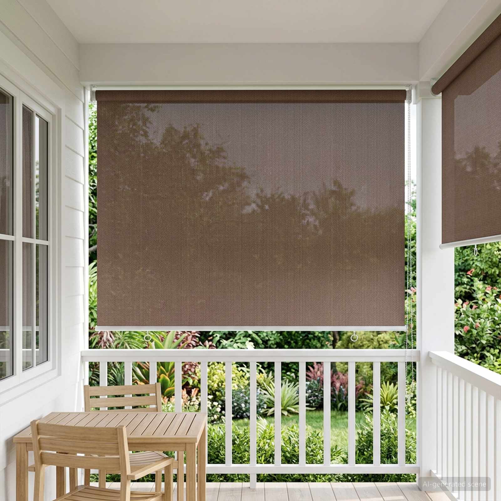 Vanjska roleta 90% blokada UV zraka Sivosmeđa 60 x 230 cm HDPE
