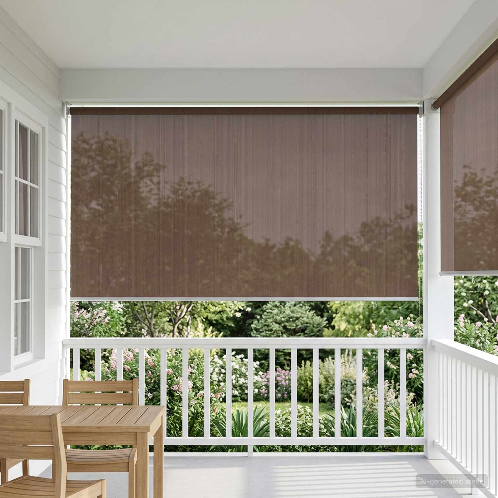 Vanjska roleta 90% blokada UV zraka Sivosmeđa 120 x 230 cm HDPE