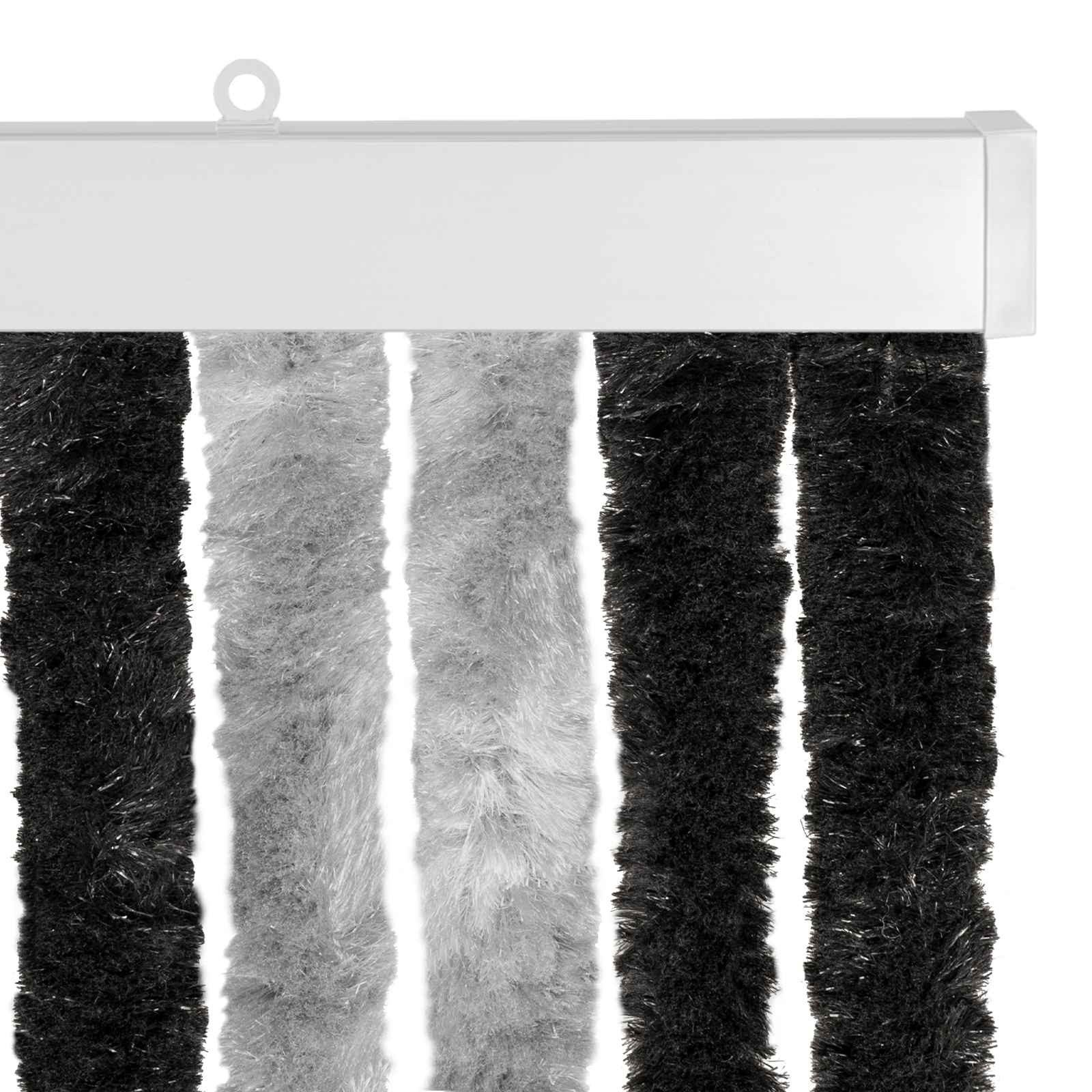 Zavjesa protiv insekata Chenille Siva i crna 90 x 220 cm