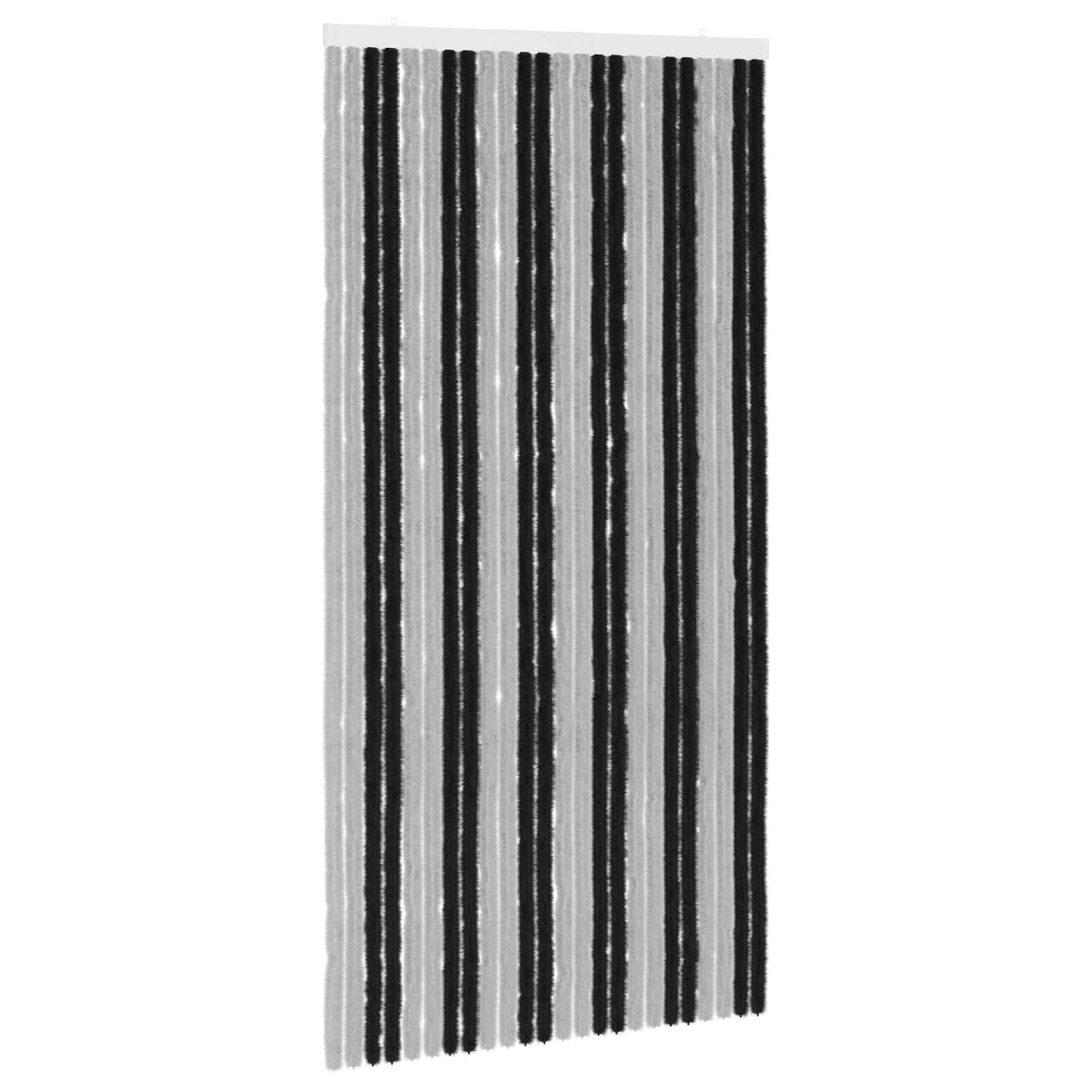 Zavjesa protiv insekata Chenille Siva i crna 100 x 200 cm