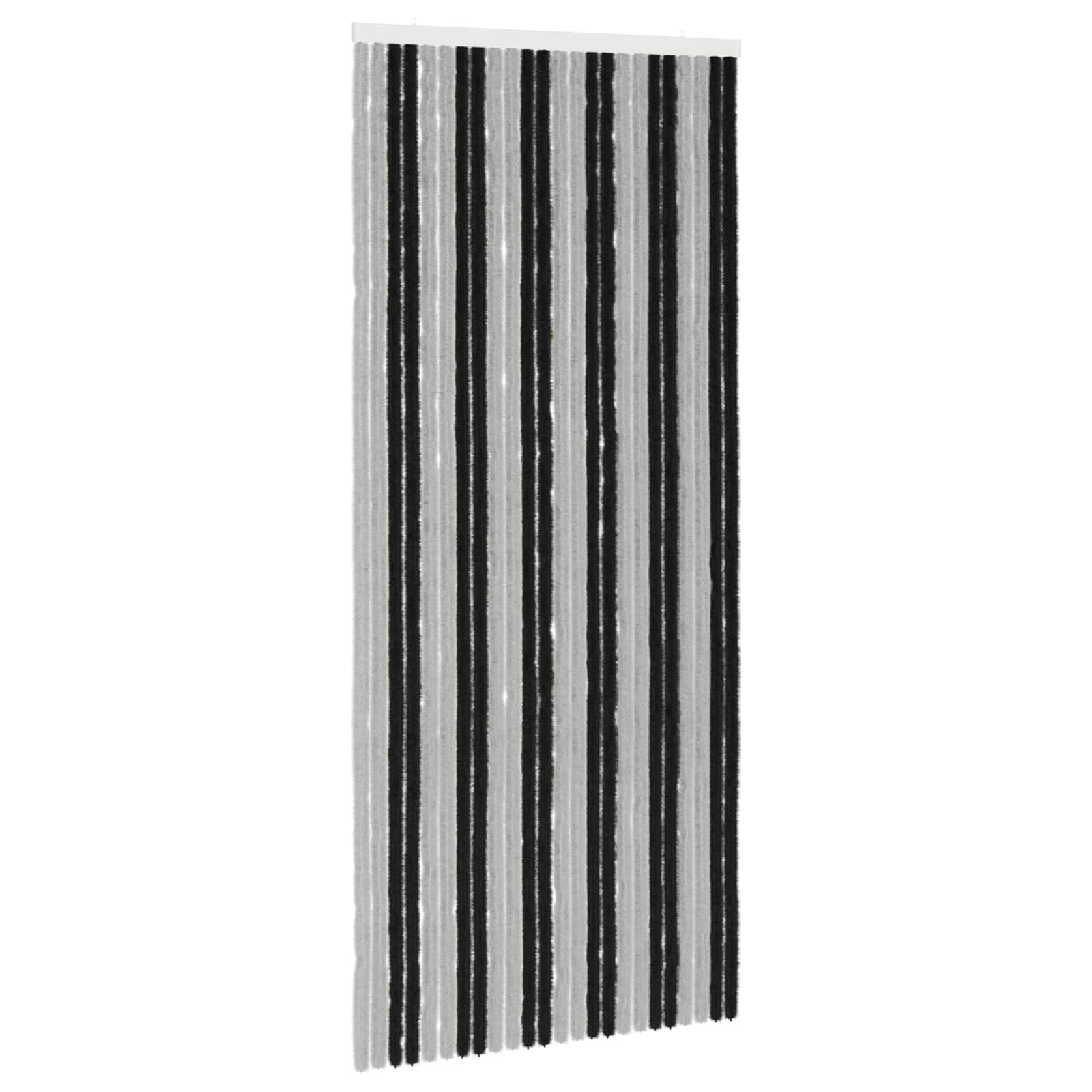Zavjesa protiv insekata Chenille Siva i crna 100 x 230 cm