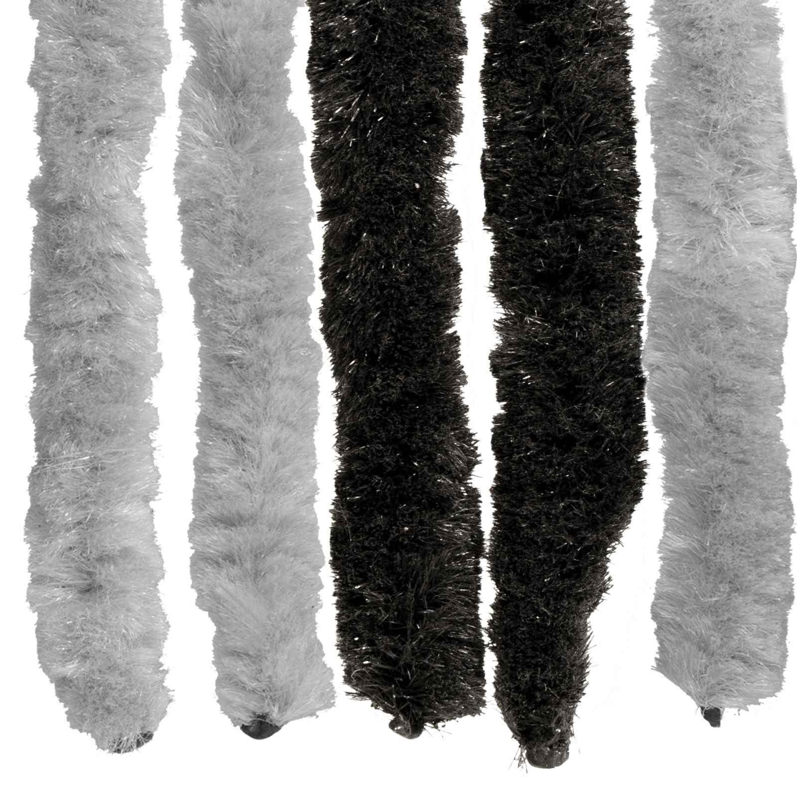 Zavjesa protiv insekata Chenille Siva i crna 118 x 220 cm