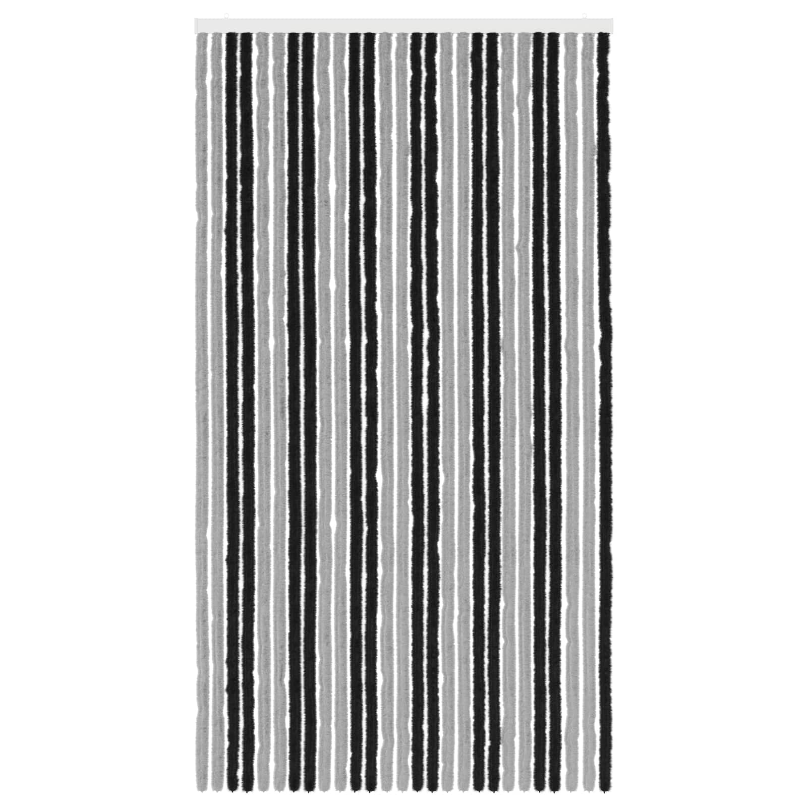Zavjesa protiv insekata Chenille Siva i crna 118 x 220 cm