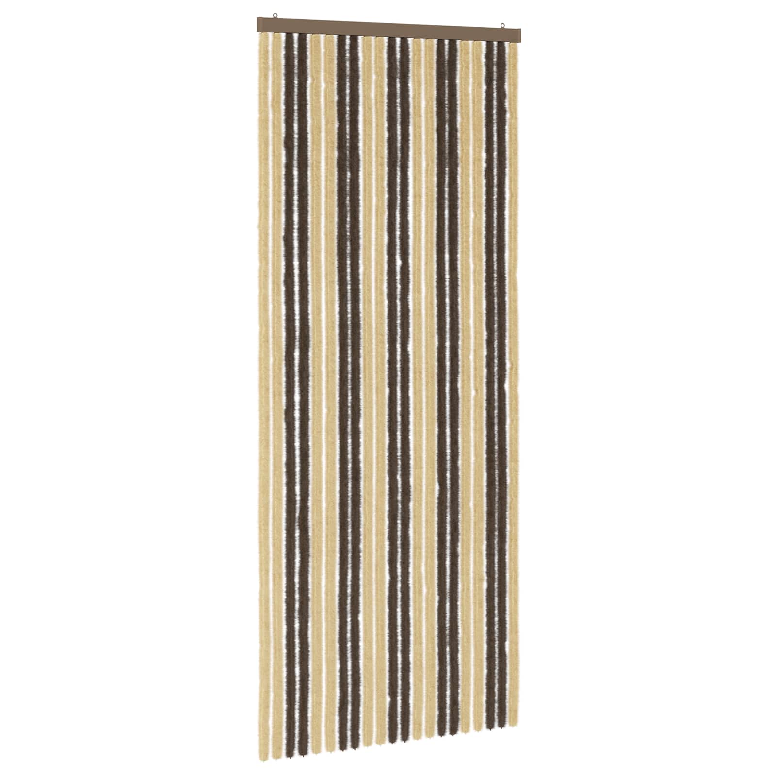 Zavjesa protiv insekata Chenille Tamno smeđa i bež 90 x 220 cm