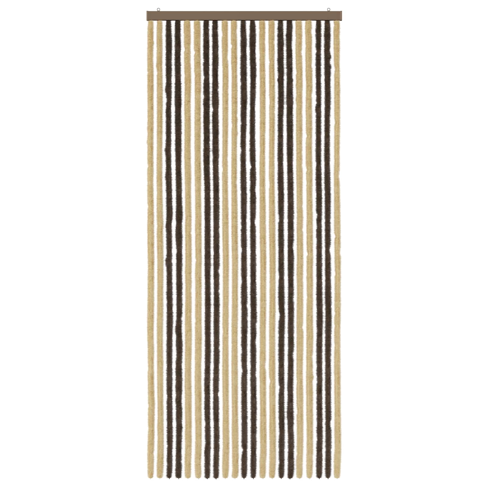 Zavjesa protiv insekata Chenille Tamno smeđa i bež 90 x 220 cm