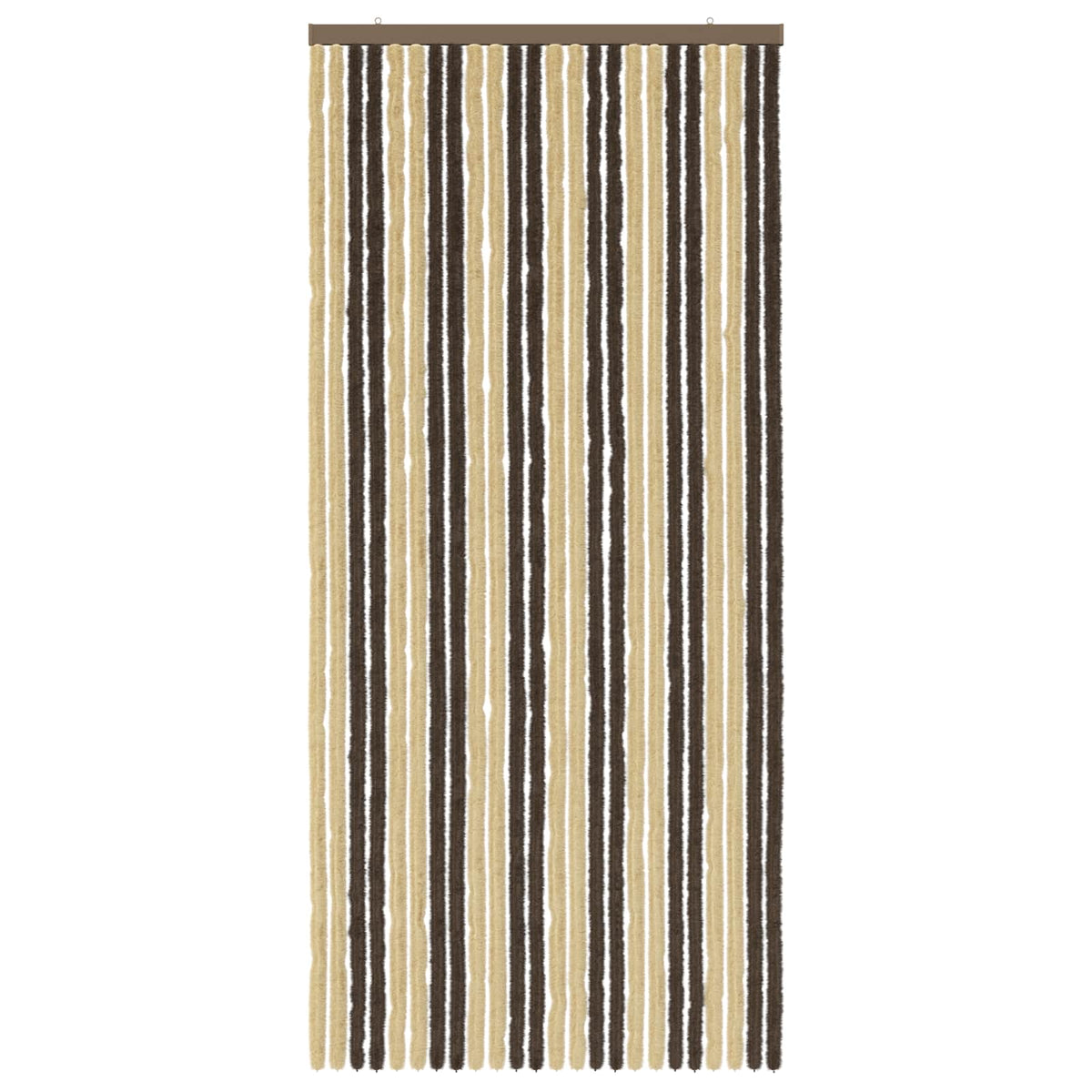 Zavjesa protiv insekata Chenille Tamno smeđa i bež 100 x 220 cm