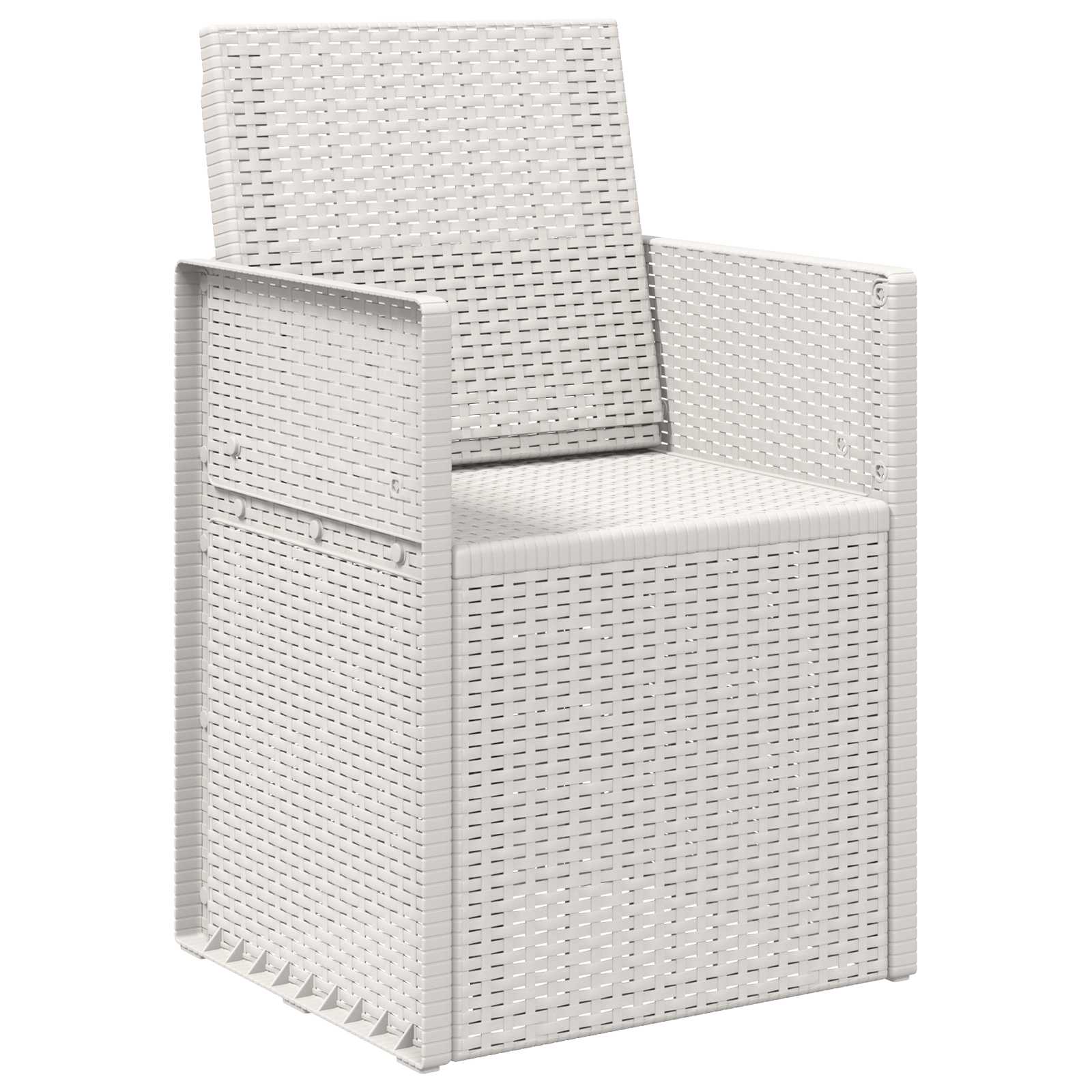 Vrtne stolice za blagovanje 2 pcs Bijela PP