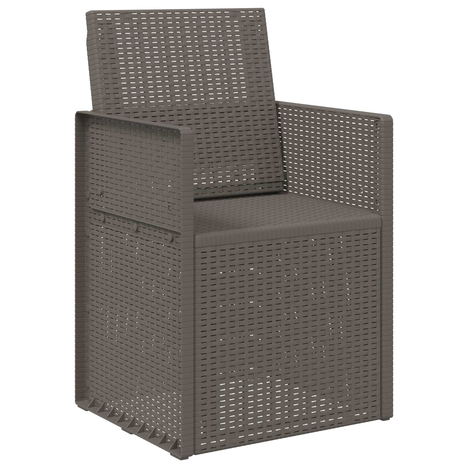 Vrtne stolice za blagovanje 2 pcs Svjetlosiva PP
