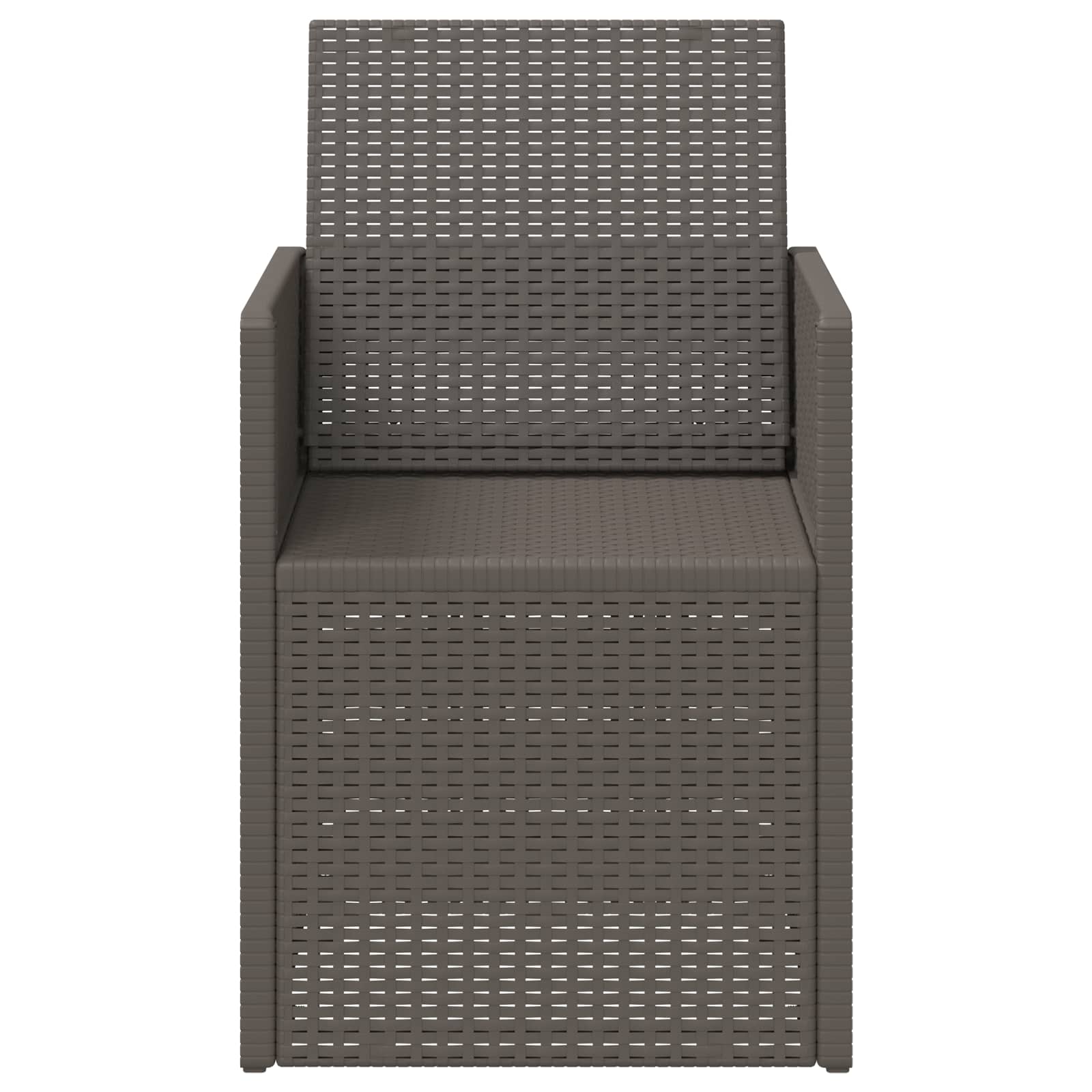 Vrtne stolice za blagovanje 2 pcs Svjetlosiva PP