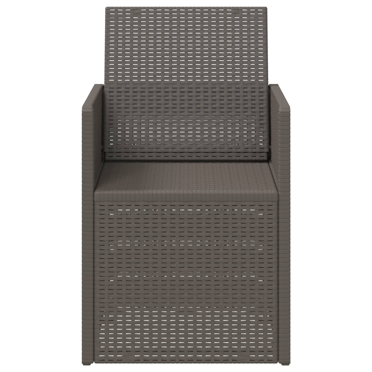 Vrtne stolice za blagovanje 2 pcs Svjetlosiva PP