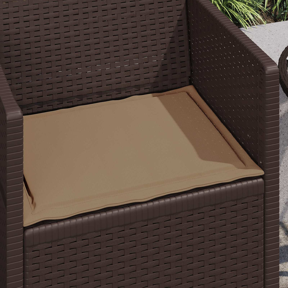 Jastučići za sjedenje 2 pcs Sivosmeđa 47 x 36 x 2 cm Poliester