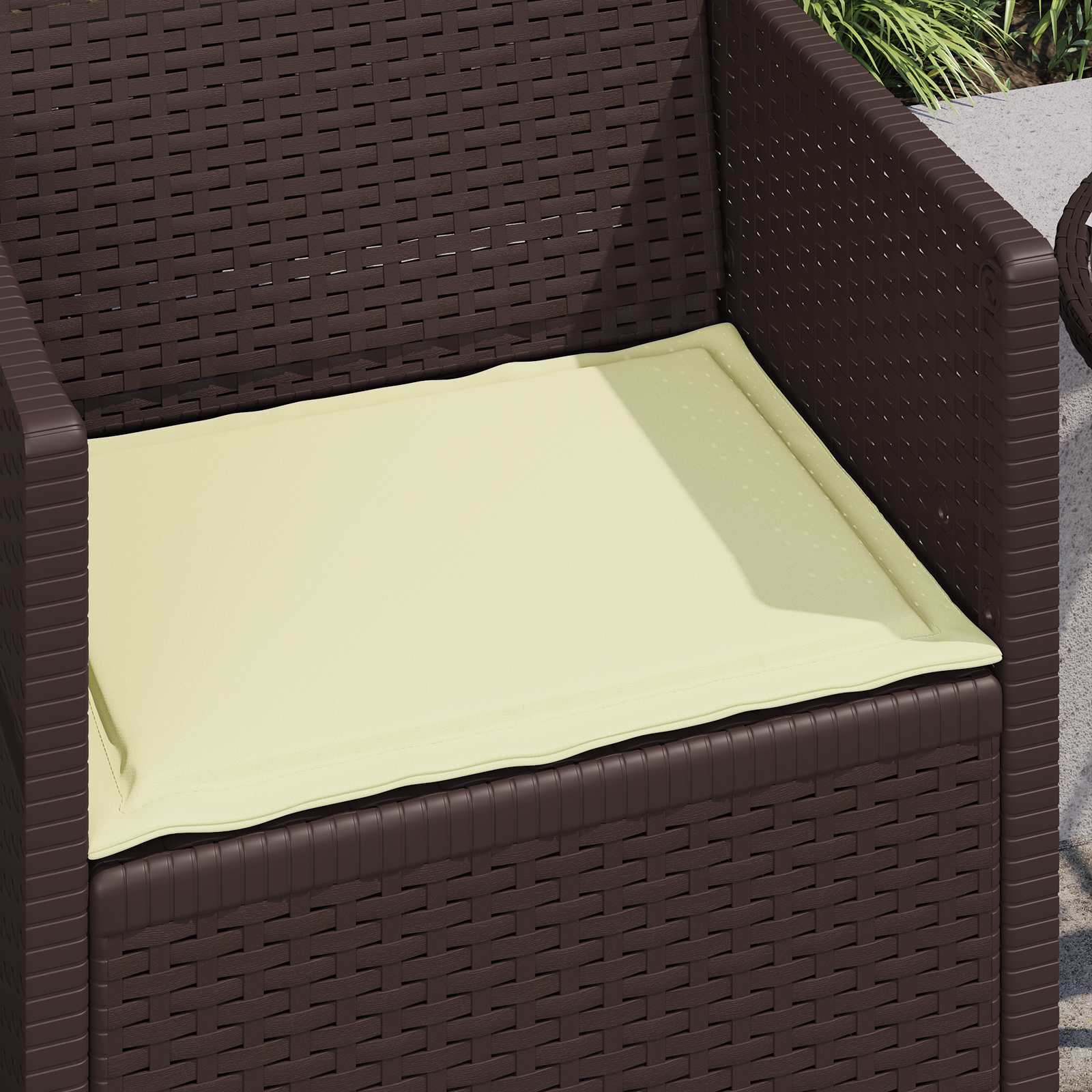 Jastučići za sjedenje 4 pcs Krem 47 x 36 x 2 cm Poliester