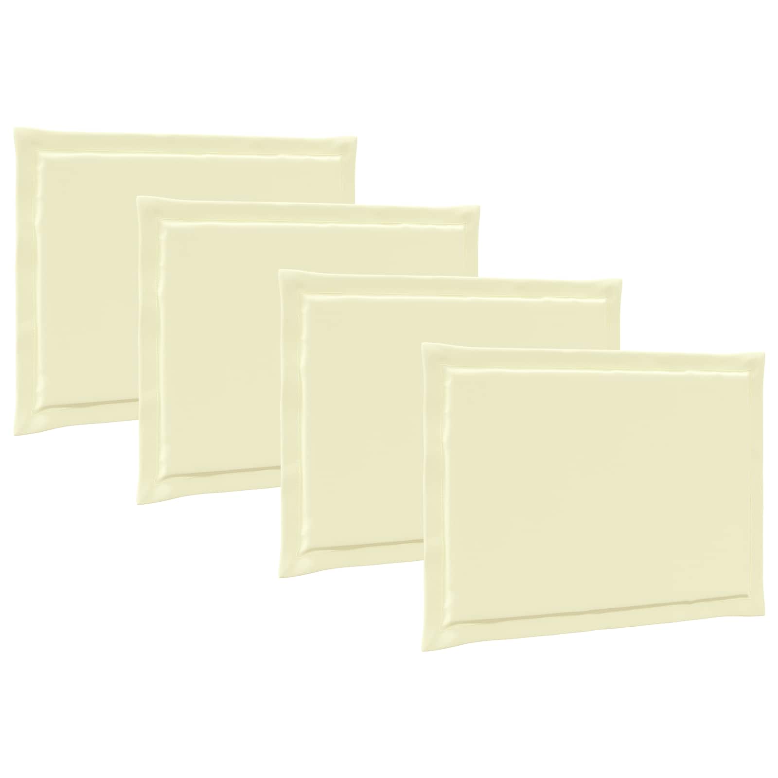 Jastučići za sjedenje 4 pcs Krem 47 x 36 x 2 cm Poliester