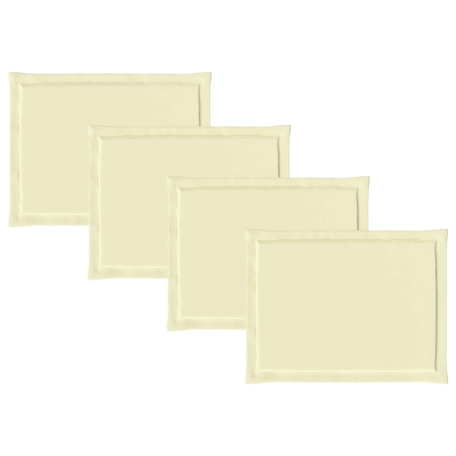 Jastučići za sjedenje 4 pcs Krem 47 x 36 x 2 cm Poliester