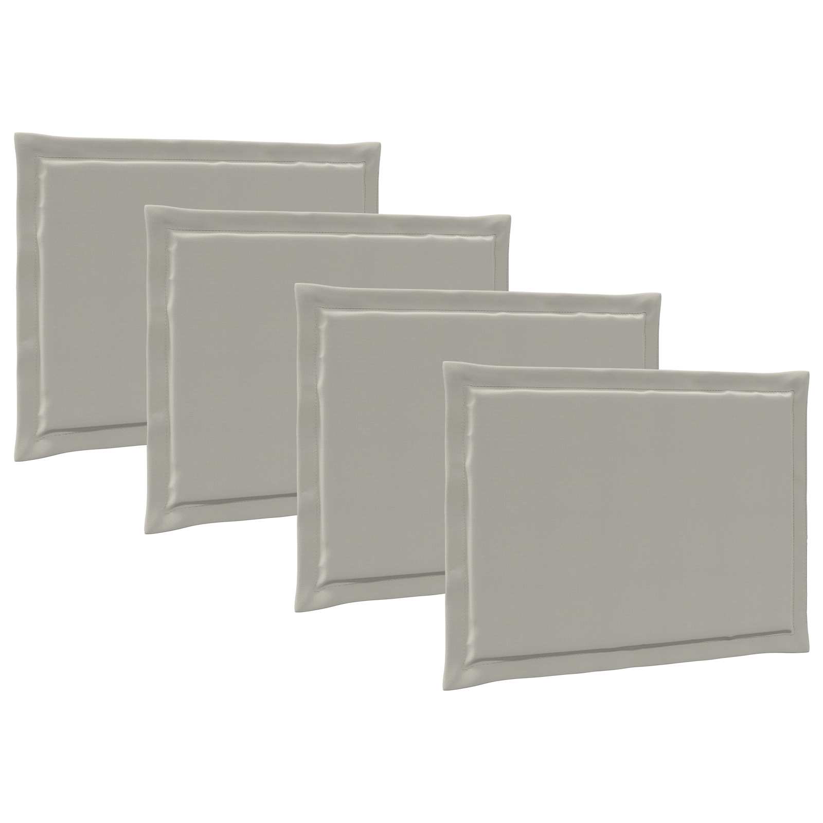 Jastučići za sjedenje 4 pcs Svjetlosiva 47 x 36 x 2 cm