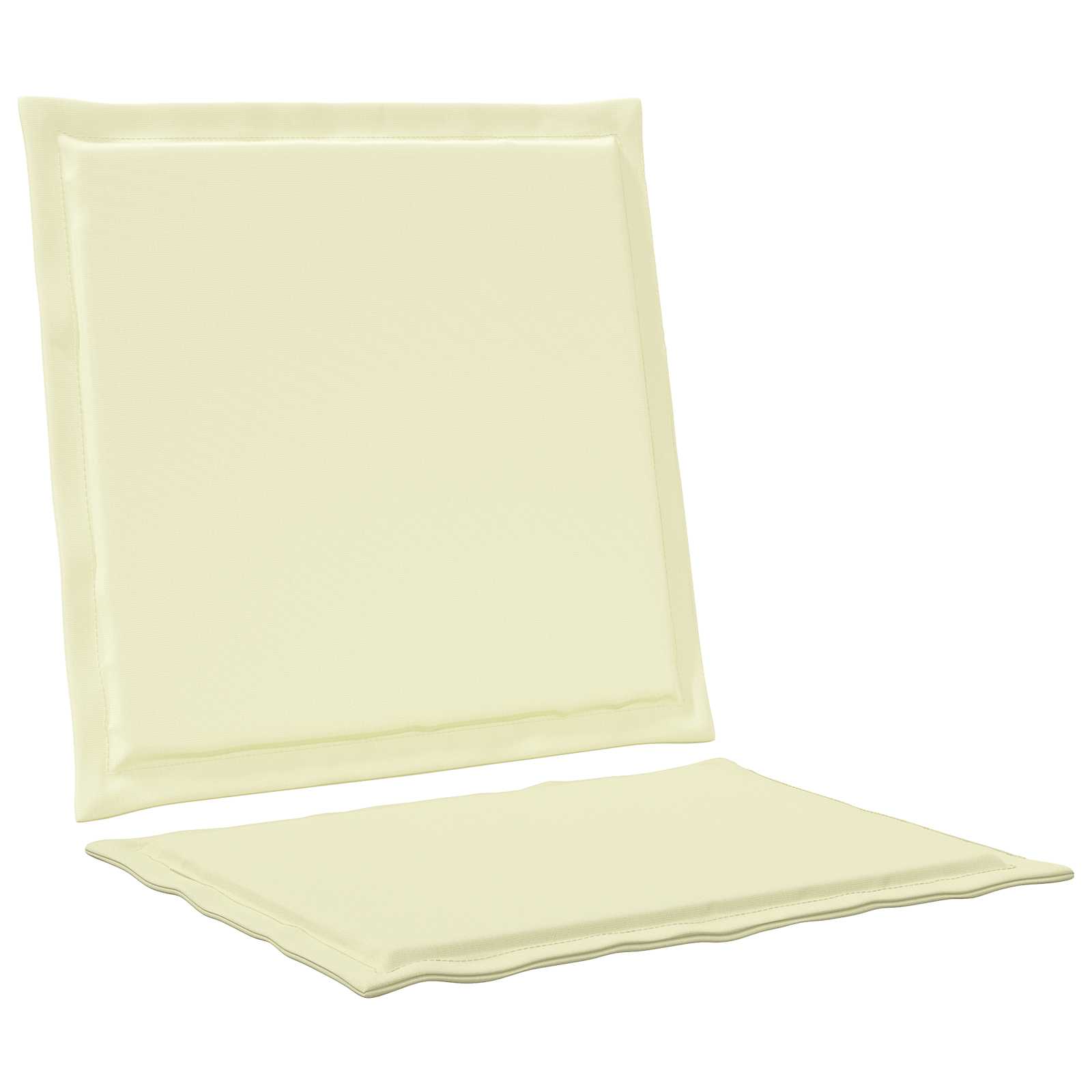 Jastučići za sjedenje i leđa 2 pcs Krem 47 x 45 x 2 cm