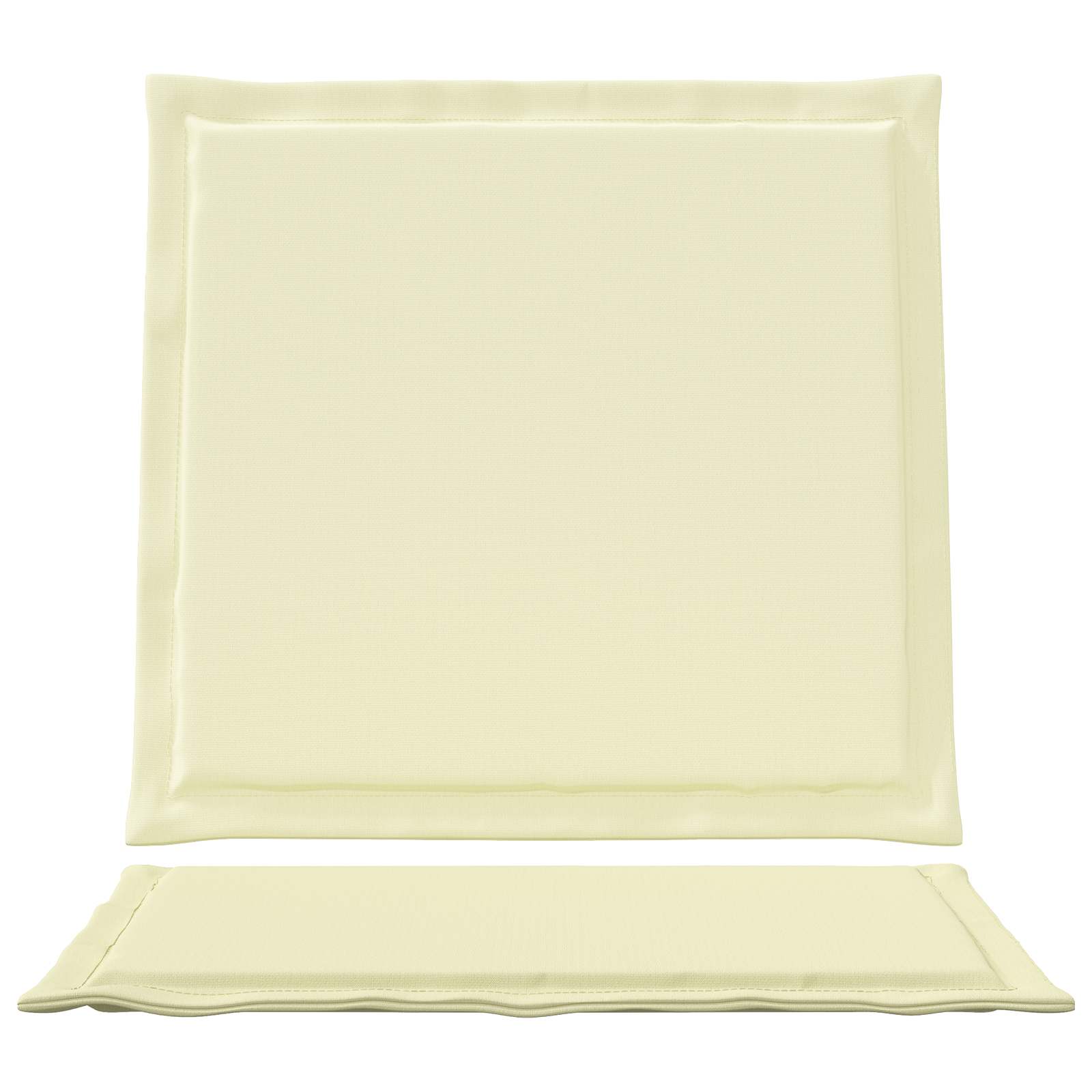 Jastučići za sjedenje i leđa 2 pcs Krem 47 x 45 x 2 cm