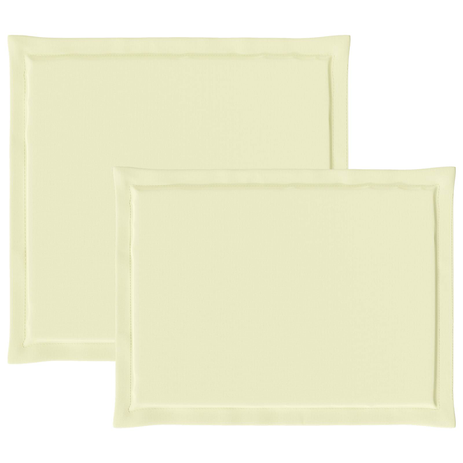 Jastučići za sjedenje i leđa 2 pcs Krem 47 x 45 x 2 cm