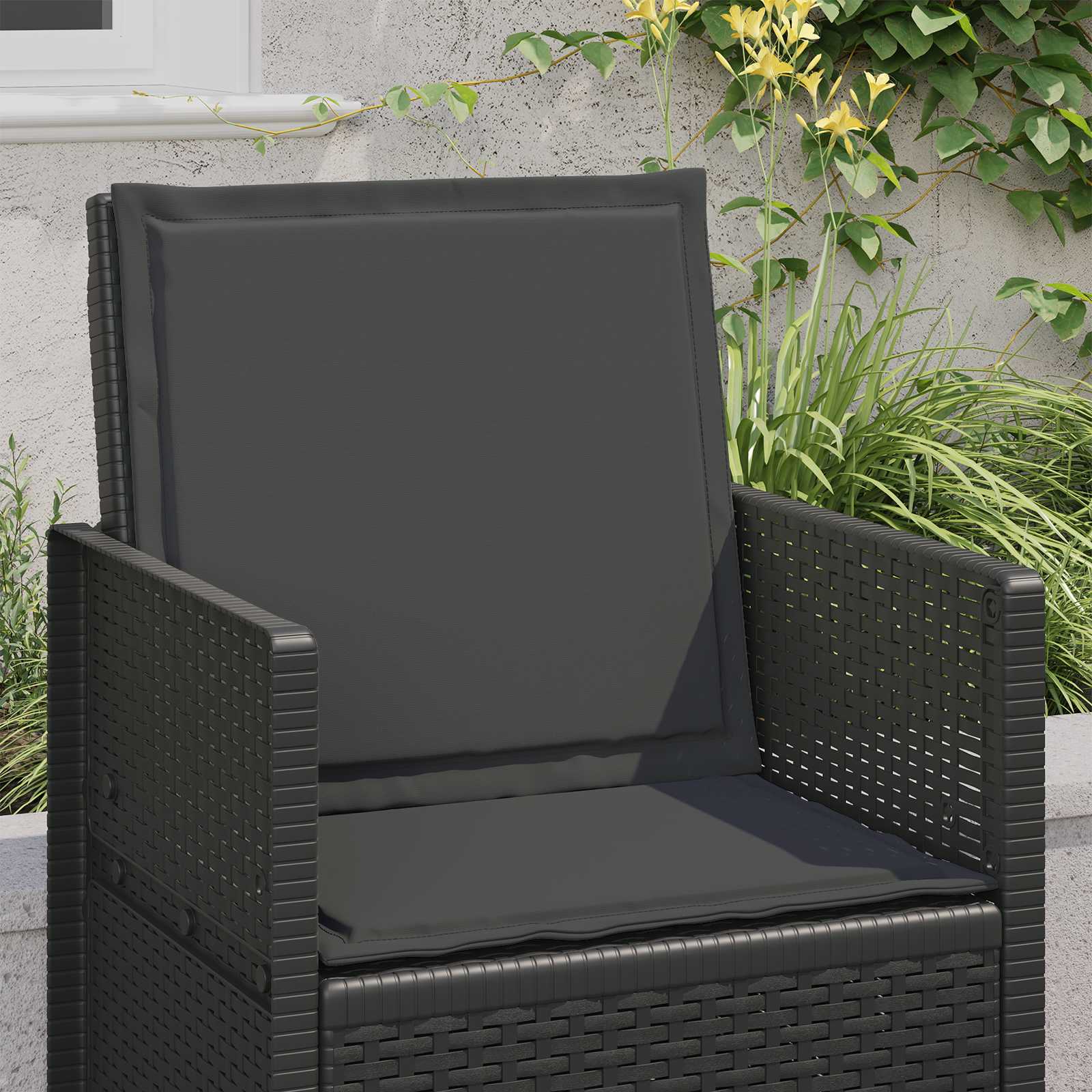 Jastučići za sjedenje i leđa 2 pcs Antracit 47 x 45 x 2 cm