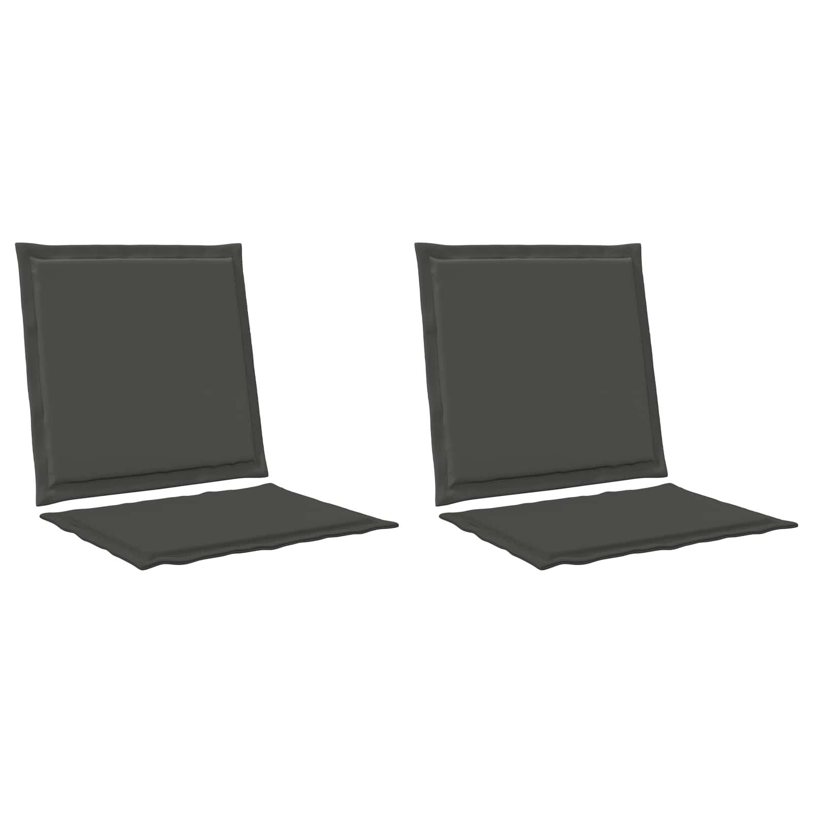 Jastučići za sjedenje i leđa 2 pcs Antracit 47 x 45 x 2 cm