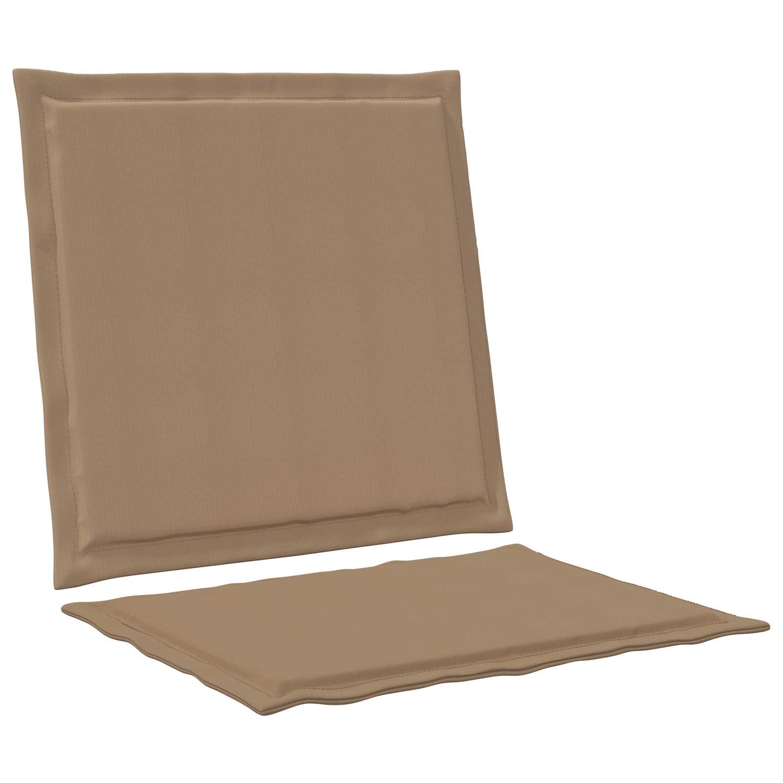 Jastučići za sjedenje i leđa 4 pcs Sivosmeđa 47 x 45 x 2 cm