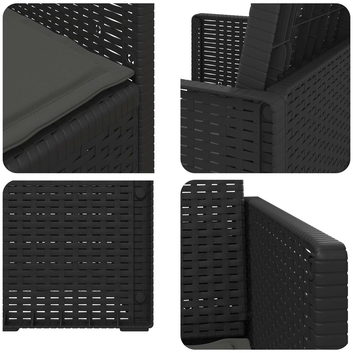 Vrtne stolice za blagovanje 2 pcs Antracit PP