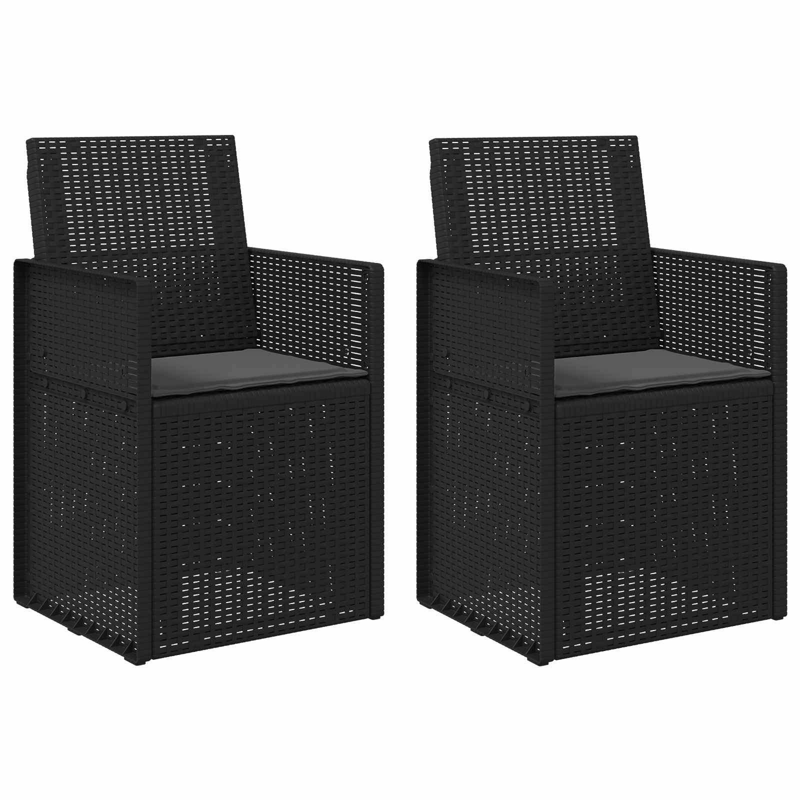 Vrtne stolice za blagovanje 2 pcs Antracit PP