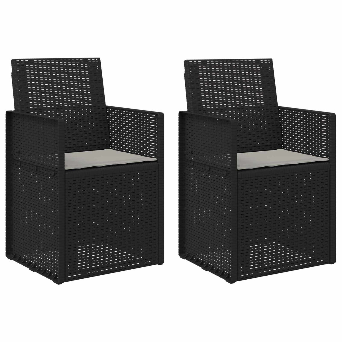 Vrtne stolice za blagovanje 2 pcs Antracit i Svjetlosiva PP
