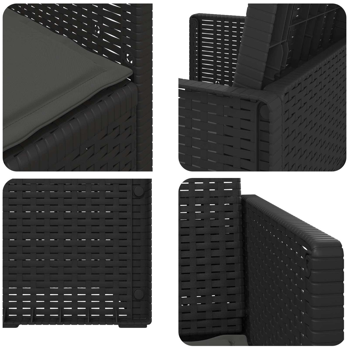 Vrtne stolice za blagovanje 2 pcs Antracit PP