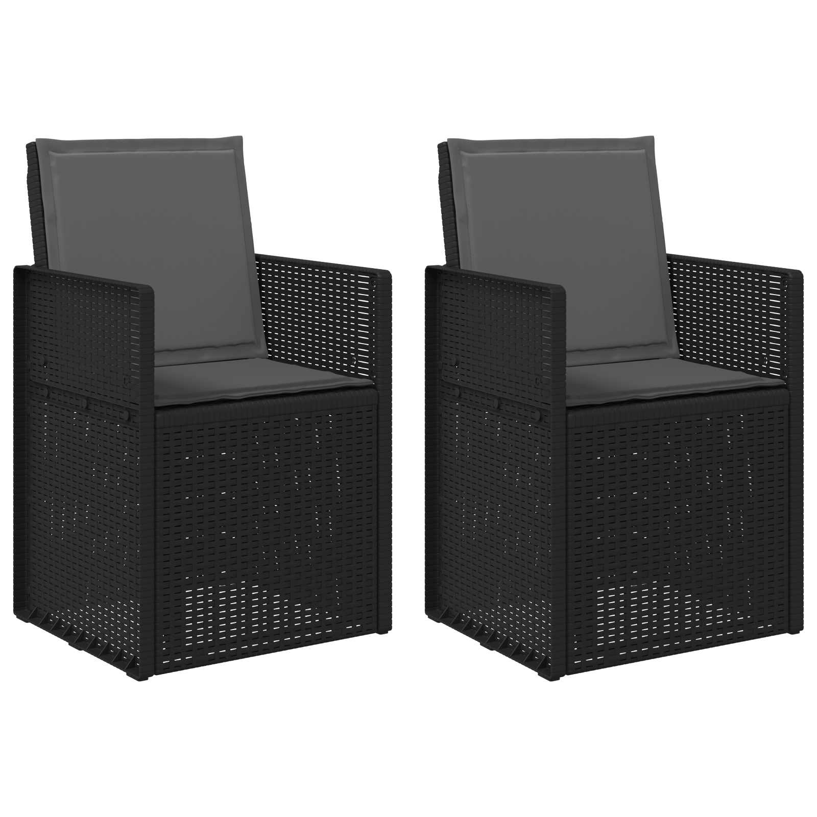 Vrtne stolice za blagovanje 2 pcs Antracit PP