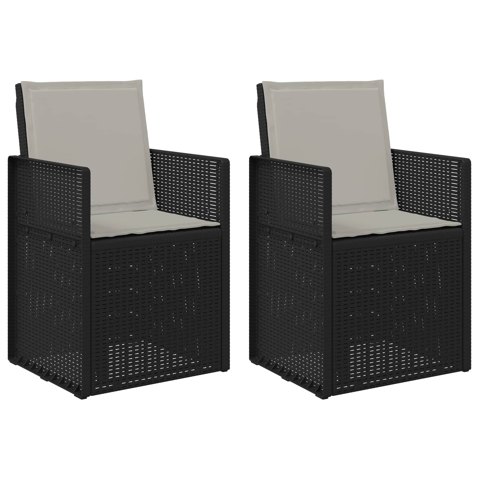 Vrtne stolice za blagovanje 2 pcs Antracit i Svjetlosiva PP