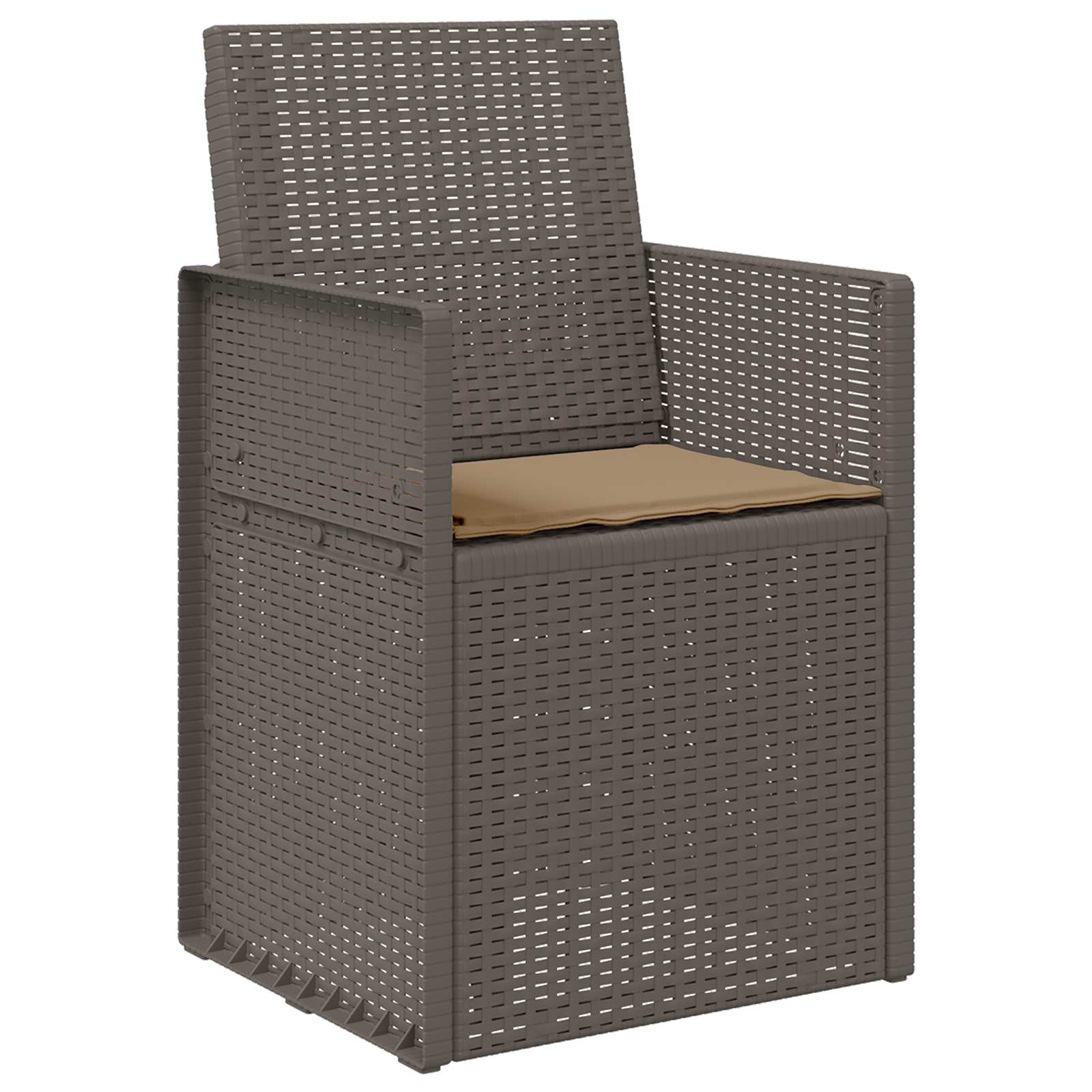 Vrtne stolice za blagovanje 2 pcs Svijetlosiva i taupe PP