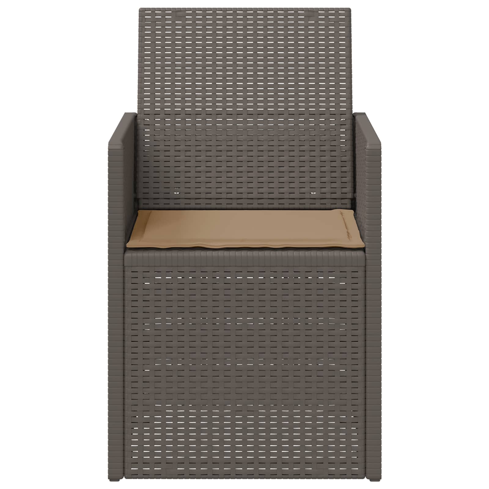 Vrtne stolice za blagovanje 2 pcs Svijetlosiva i taupe PP