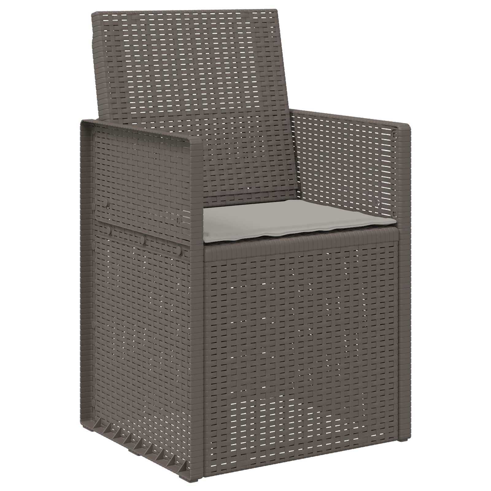 Vrtne stolice za blagovanje 2 pcs Svjetlosiva PP