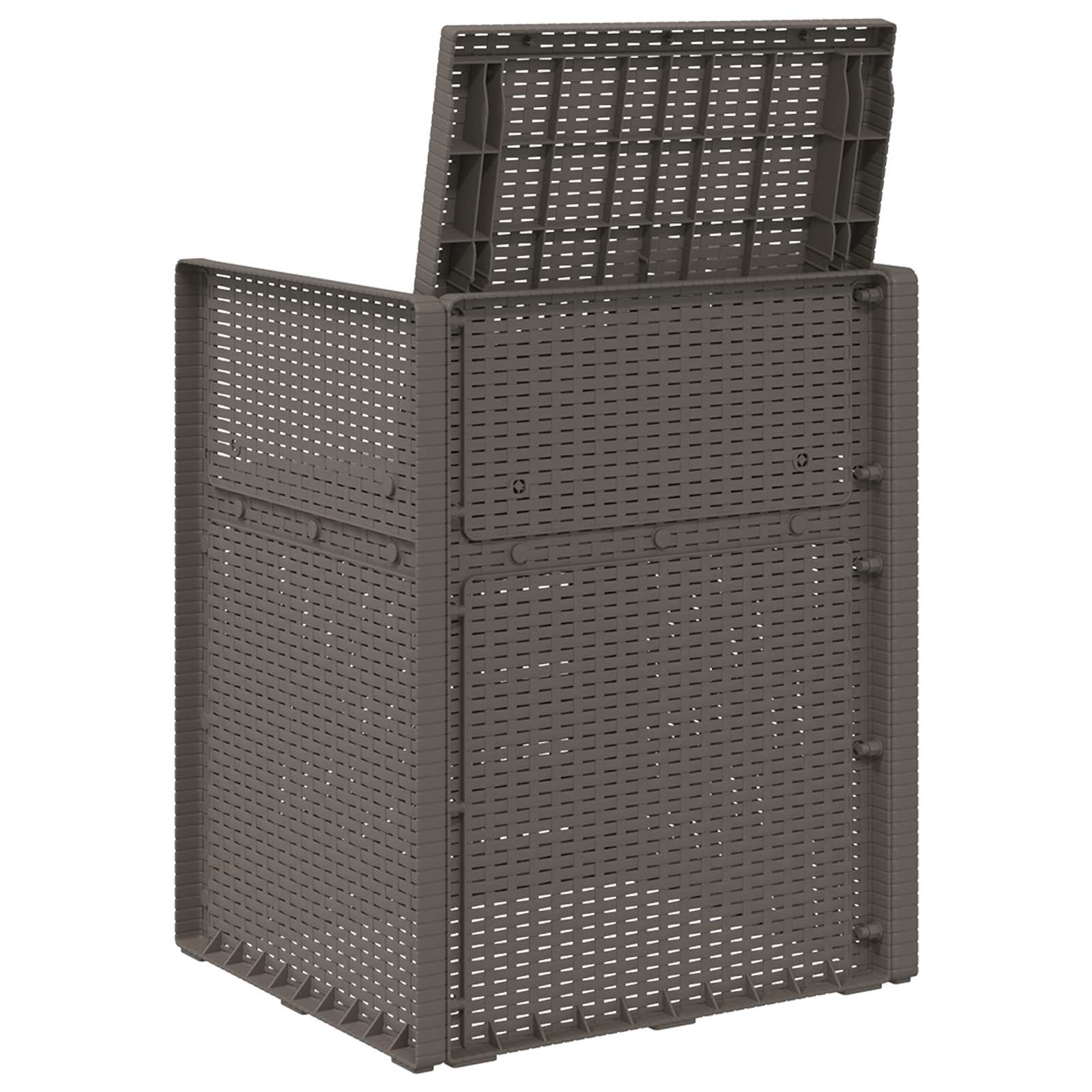 Vrtne stolice za blagovanje 2 pcs Svjetlosiva PP