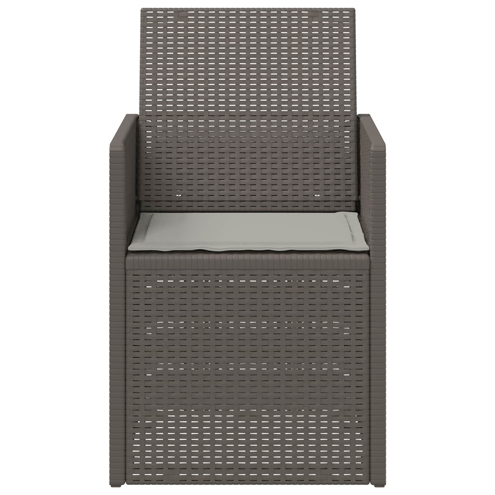 Vrtne stolice za blagovanje 2 pcs Svjetlosiva PP