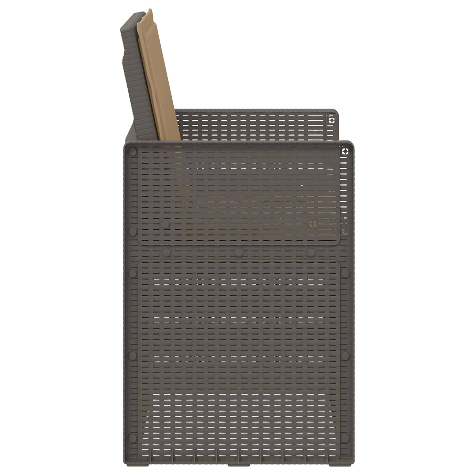 Vrtne stolice za blagovanje 2 pcs Svijetlosiva i taupe PP