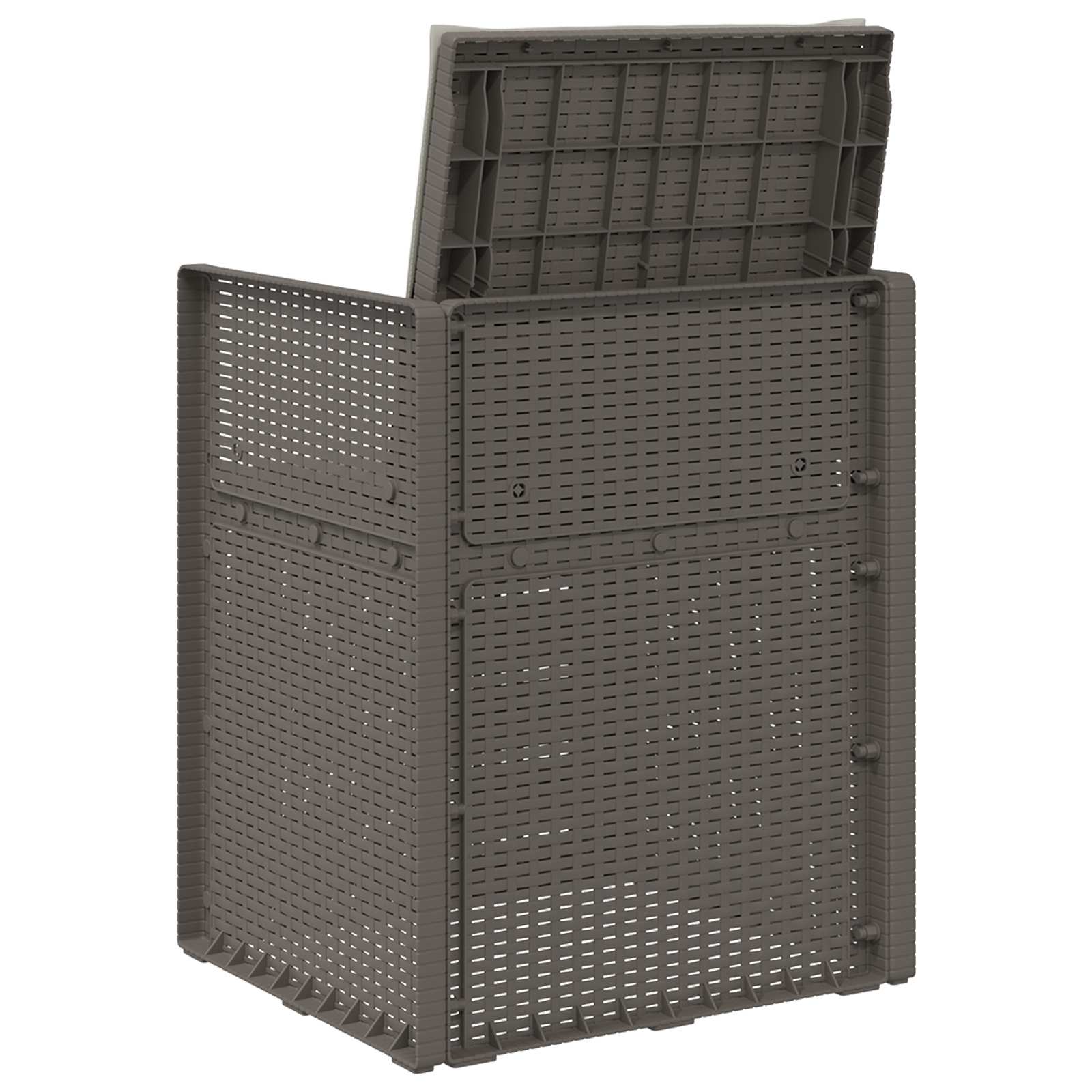 Vrtne stolice za blagovanje 2 pcs Svjetlosiva PP