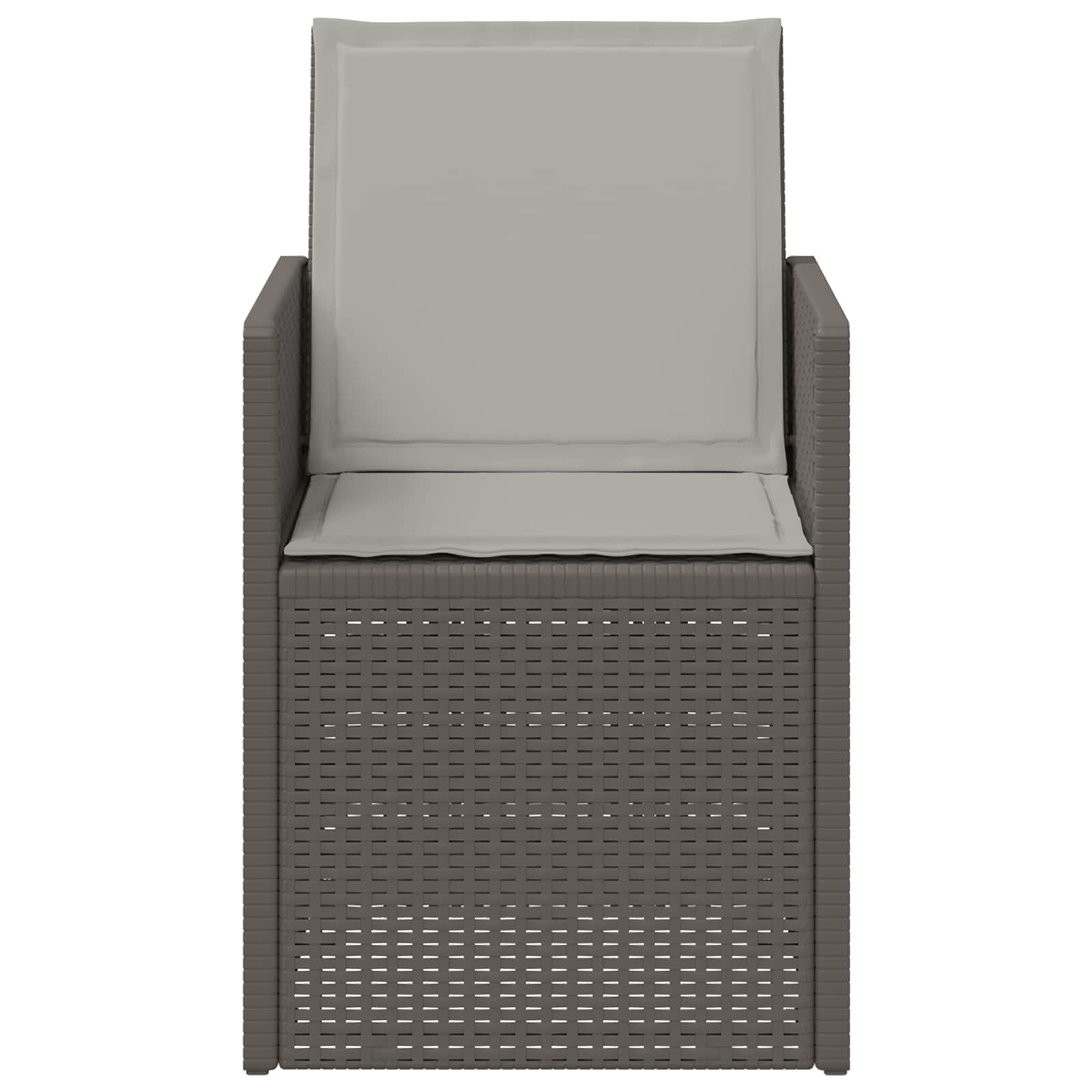 Vrtne stolice za blagovanje 2 pcs Svjetlosiva PP