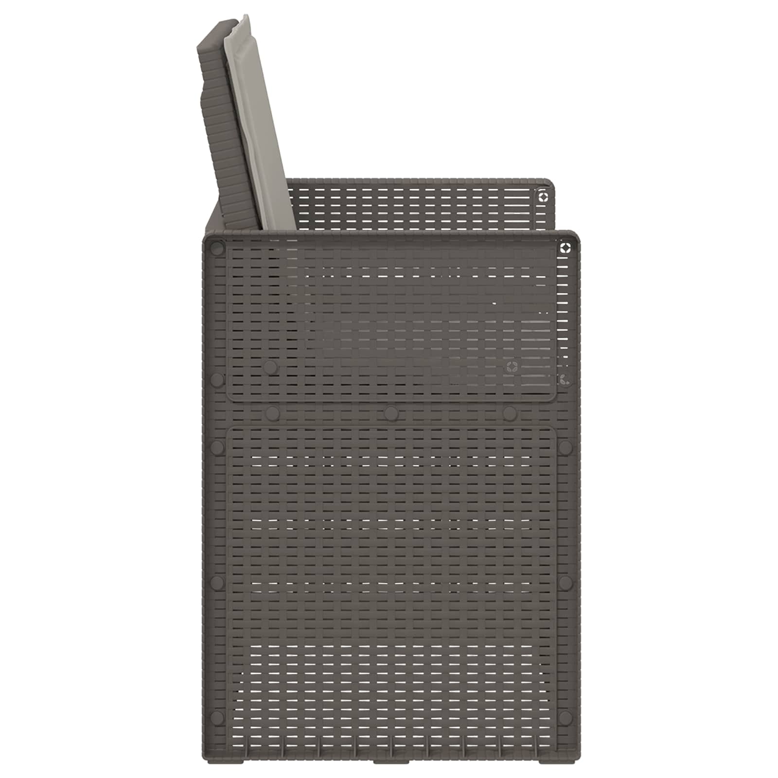Vrtne stolice za blagovanje 2 pcs Svjetlosiva PP