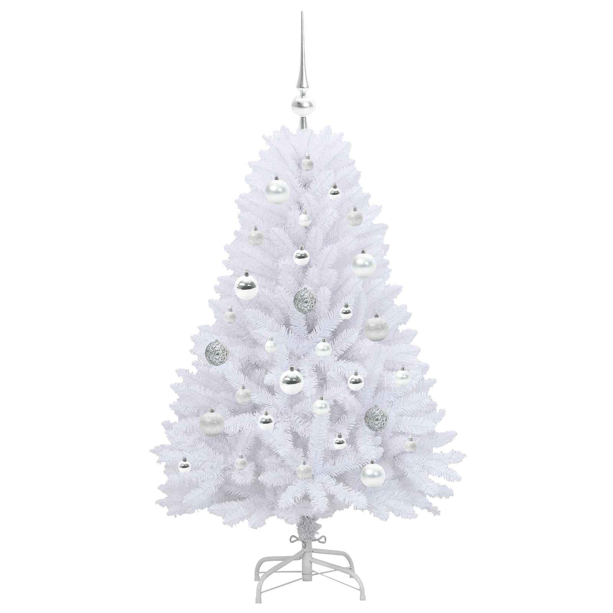 Umjetno božićno drvce s nogom Bijela 120 cm PVC i čelik