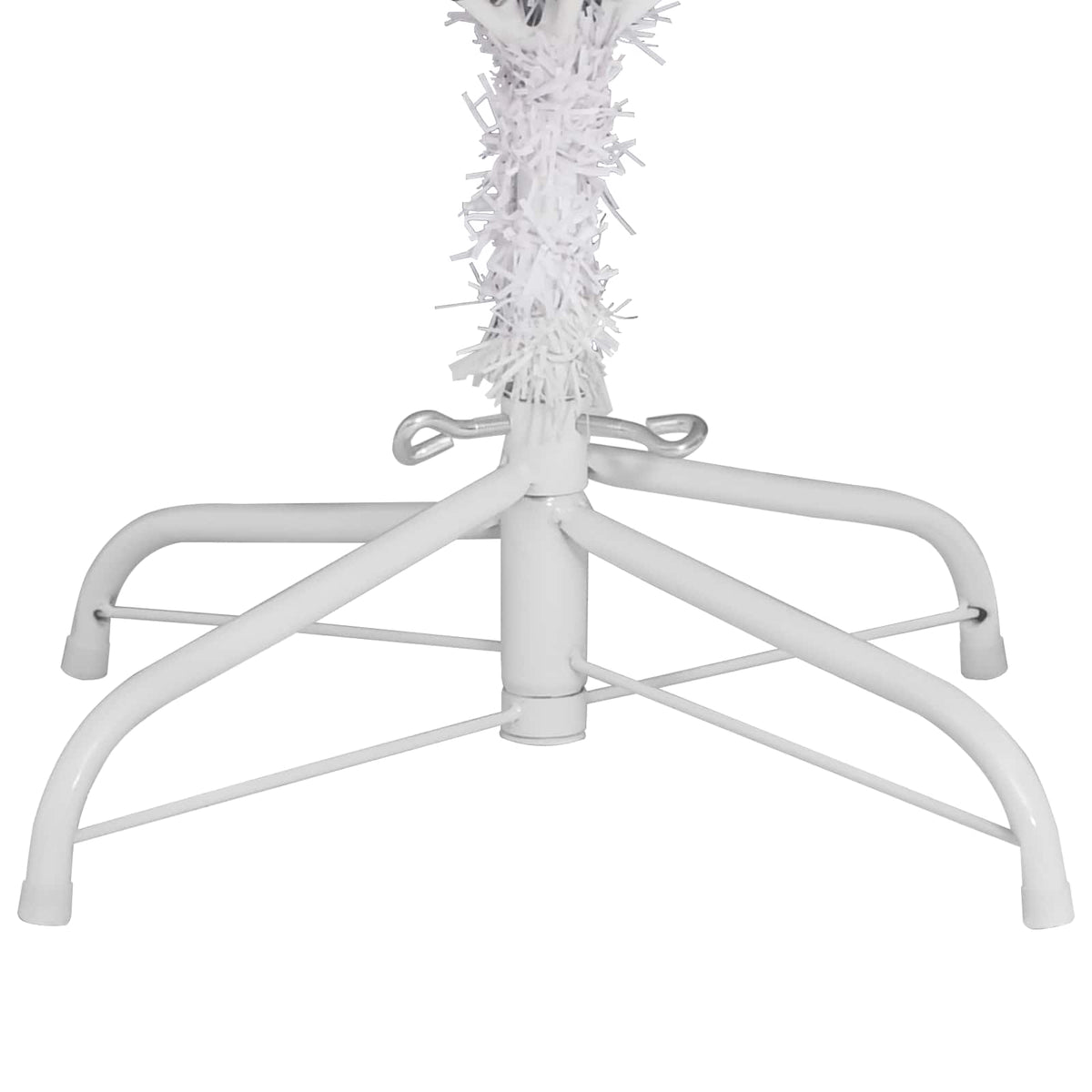 Umjetno božićno drvce s nogom Bijela 240 cm PVC i čelik