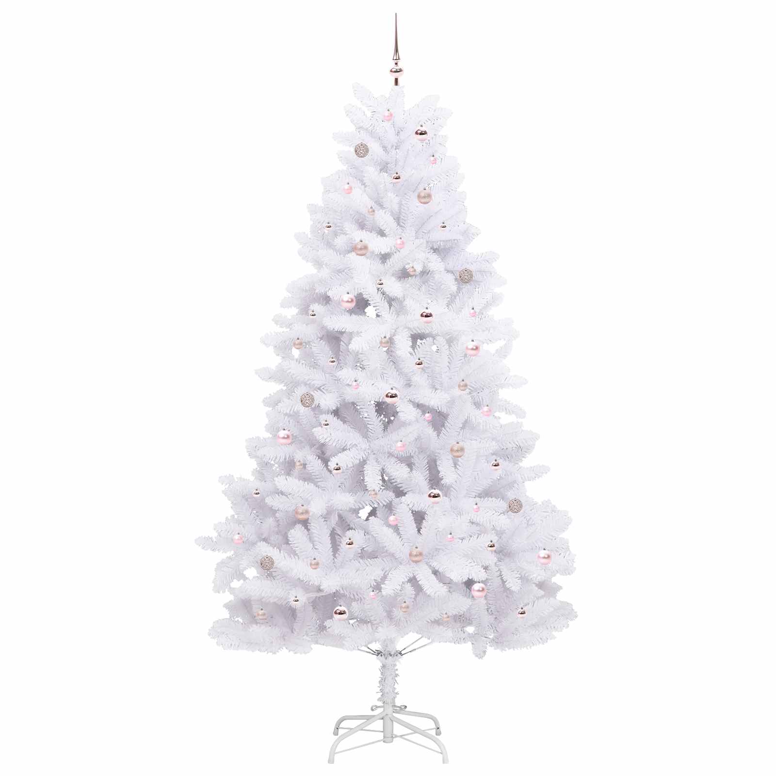 Umjetno božićno drvce s nogom Bijelo 270 cm PVC i čelik