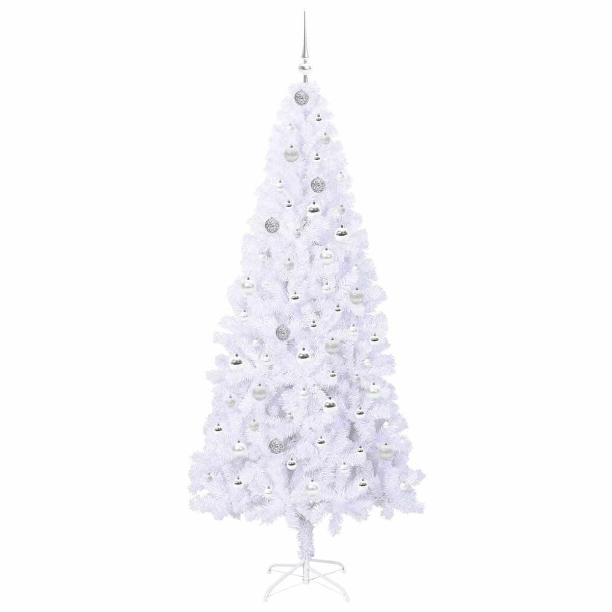 Umjetno božićno drvce s stalakom Bijelo 210 cm PVC i čelik