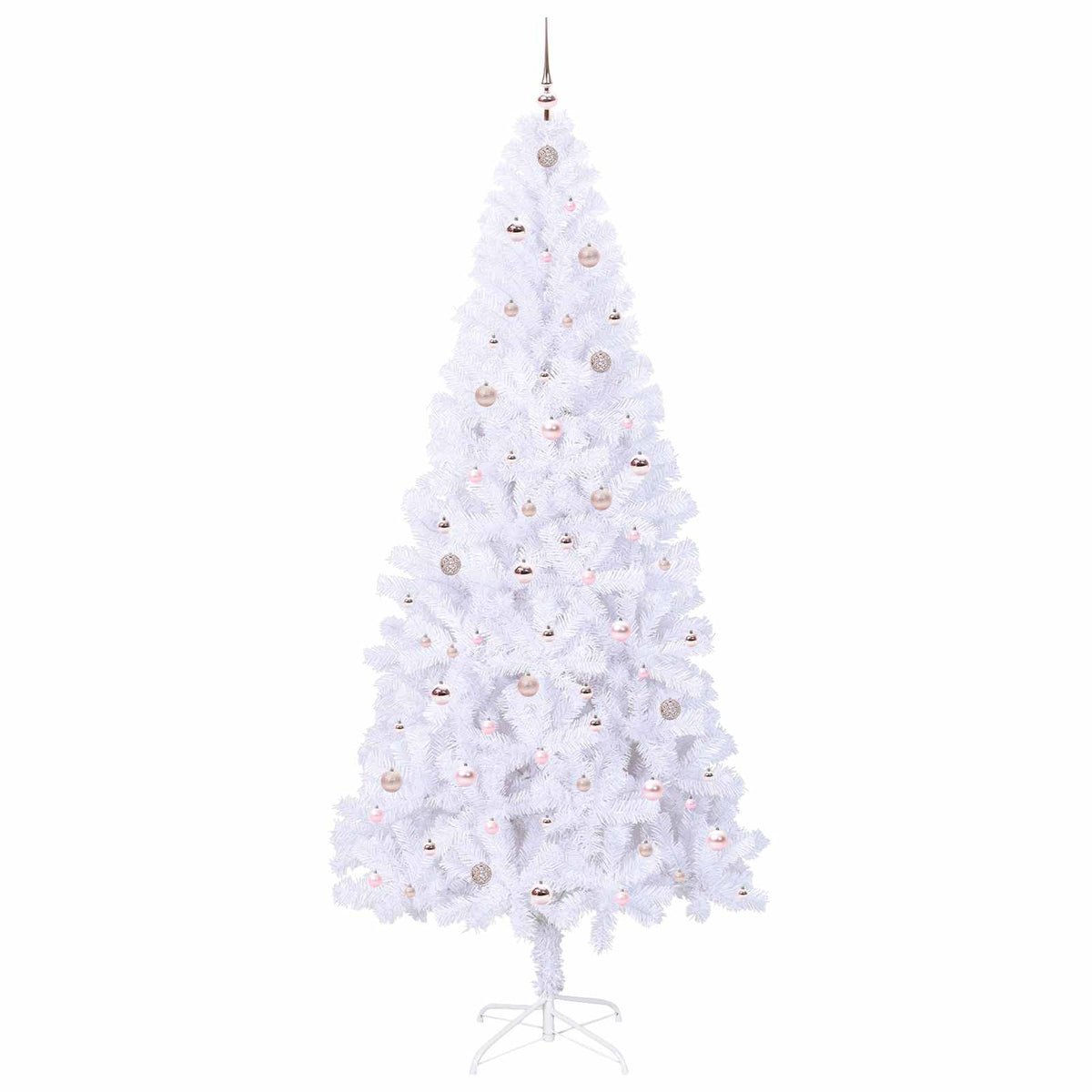Umjetno božićno drvce s stalakom Bijelo 240 cm PVC i čelik