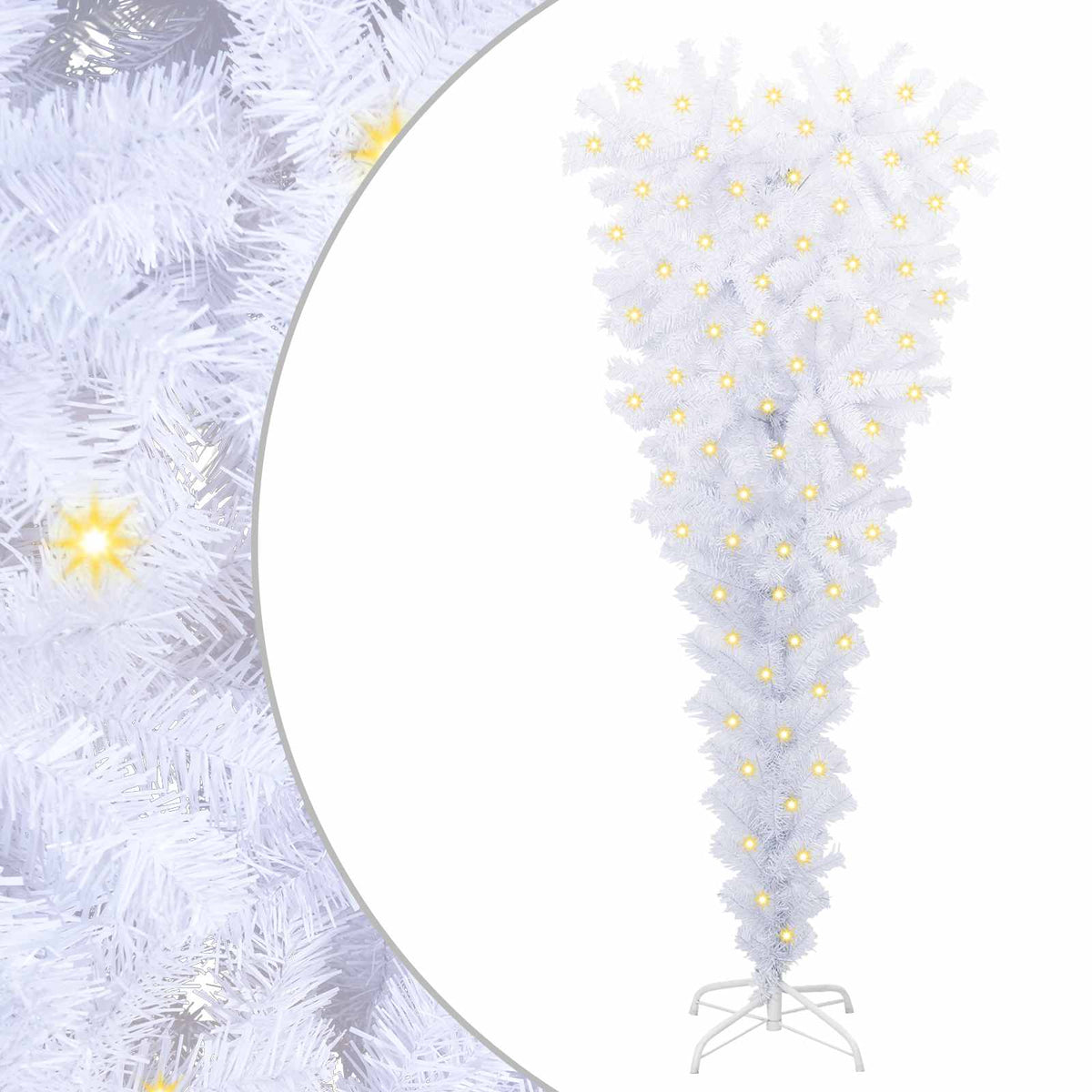 Umjetno božićno drvce s stalakom Bijelo 120 cm PVC i čelik