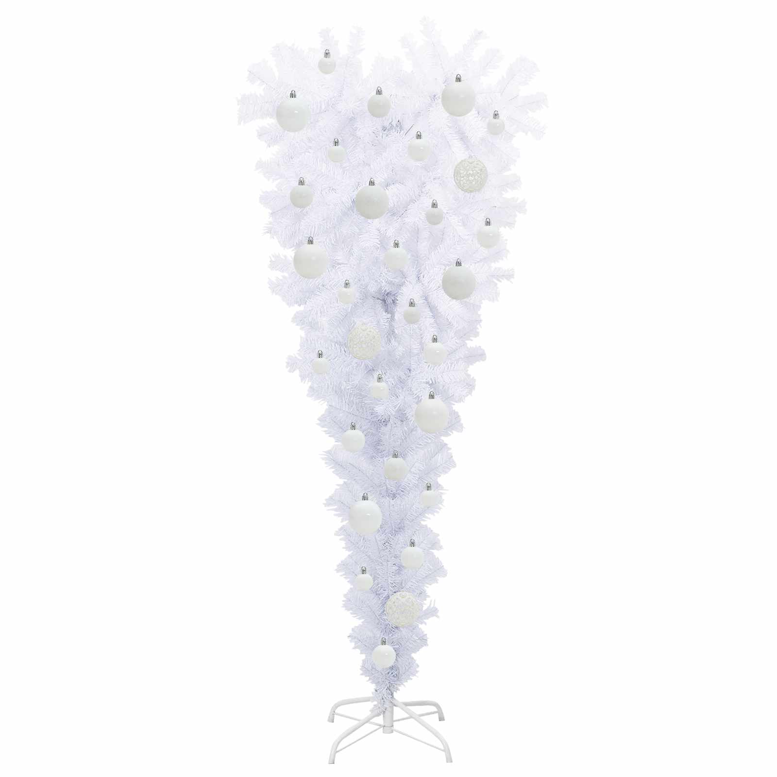Umjetno božićno drvce s stalakom Bijelo 120 cm PVC i čelik