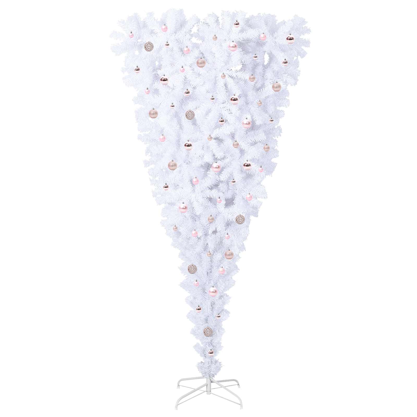 Umjetno božićno drvce s stalakom Bijelo 240 cm PVC i Čelik