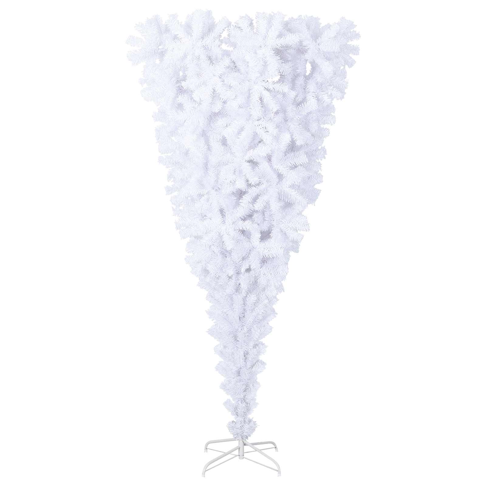 Umjetno božićno drvce s stalakom Bijelo 240 cm PVC i Čelik
