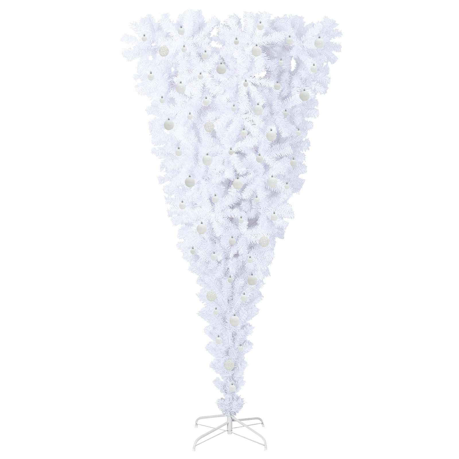Umjetno božićno drvce s stalakom Bijelo 240 cm PVC i Čelik
